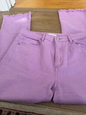 LOFT Pastel Lavender High-Rise Straight Jeans